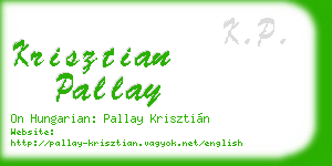 krisztian pallay business card